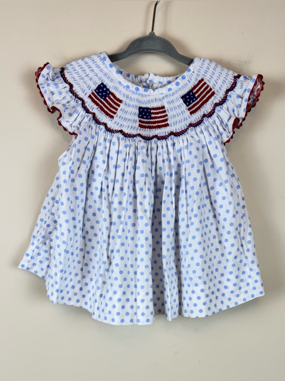 Eliza James Smocked American Flag Dress